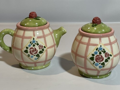 Set zuccheriera teiera cremosa