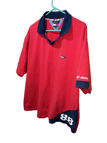 Polo rossa vintage tommy - polo,