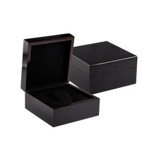 Custodia Orologio Legno Striato astuccio orologio Lucido Scuro con Supporto