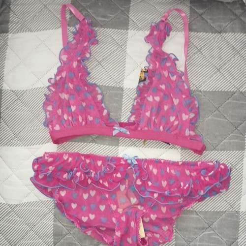 Reggiseno mutandine rosa set - m,