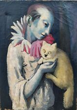 Gianni Brusamolino (Cassano d'Adda 1928 Milano 2021) olio su tela I Due Clown