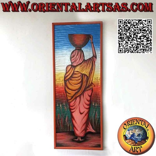 Quadro verticale dipinto - , a