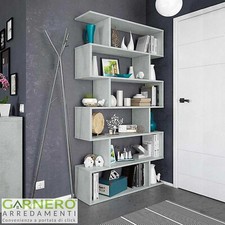 Libreria moderna ufficio SHELF cemento 6 ripiani design soggiorno ingresso casa