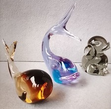3 Sculture In Vetro Di Murano