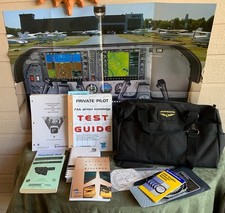 Jeppesen Private Pilot Kit Manuals, Plotter, Bag