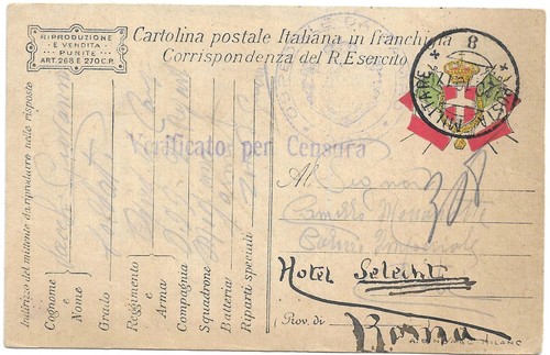 Posta militare ospedale da - posta, 8
