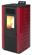 King stufa a pellet king 118c canalizzata, bordeaux, 8,7kw-n, ventilata, rivesti