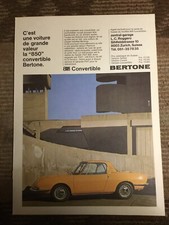 Rarissima Pubblicita’ FIAT 850 Convertible BERTONE 1967