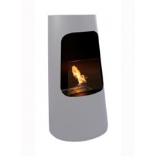 Stufa a Bioetanolo Bianco 2.5 Kw Biocamino Bruciatore Liquido Etanolo