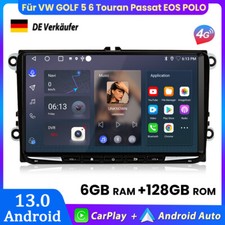 Per VW GOLF 5 6 Touran Passat EOS POLO Carplay autoradio stereo GPS NAVI 6+128GB