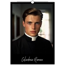 Calendario da parete 2026 Romano | Hot Priests | Misura A3, libro mastro