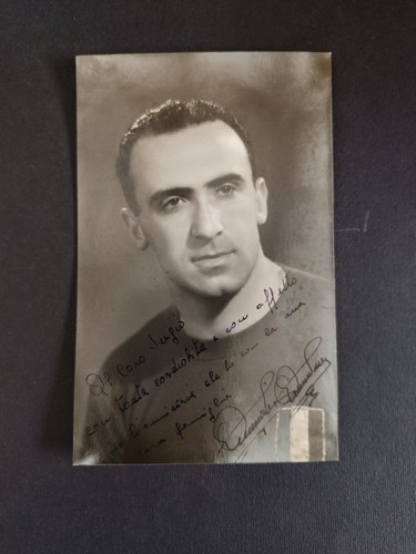Cartolina calcio autografata