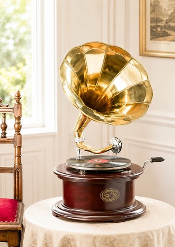 Wood gramophone player rpm - wood,