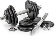 Set Manubri + Dischi Ghisa Ø25 Mm [11,21,35 Kg] | Pesi Regolabili Con Chiusure V