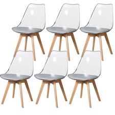 Set di 6 Sedie Trasparente in