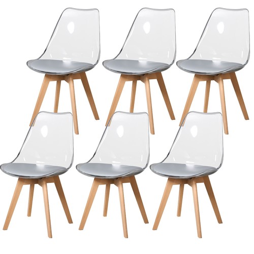 Set sedie trasparente in - set,