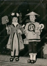 1955 VICENZA Carnevale costumi bambini Giappone geisha Fotografia