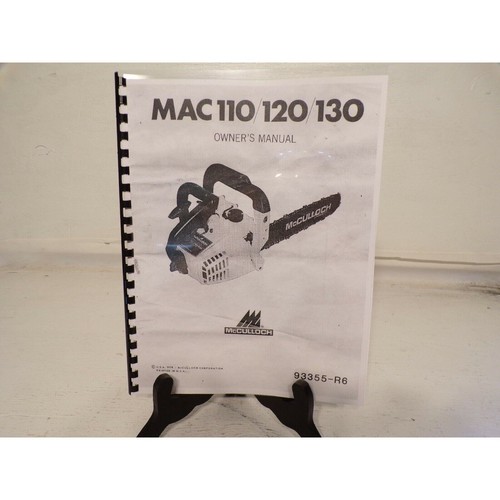 Mcculloch mac 110 - 120, 130