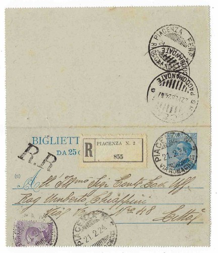 Intero biglietto postale - intero,