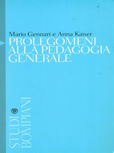 Prolegomeni alla pedagogia - prolegomeni,