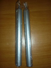 2 SILVER CANDLES WAX candle