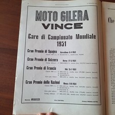 GILERA MOTO VINCE    - ADVERT