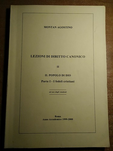 Lezioni diritto canonico ii - diritto,