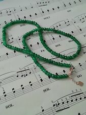 COLLANA SMERALDO NATURALE NON TRATTATO 77ct SFACCETTATO VERO SMERALDO ZAMBIA ?