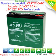 Batteria 12V 20AH GEL AL PIOMBO CICLICA DEEP CYCLE RICARICABILE 20A M5 VITE