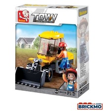 Sluban 0377B - Piccolo pala ruspa - Nuovo costruzioni tipo LEGO pezzi 91