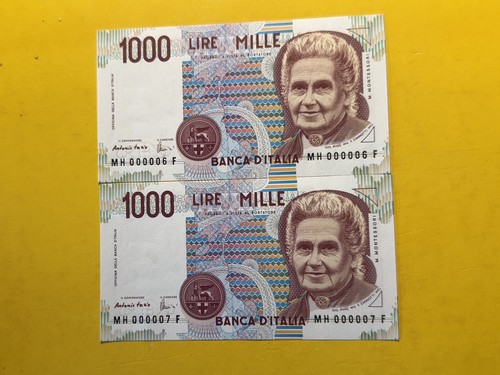 Coppia banconote 1000 lire - coppia, di