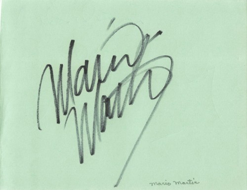 Mario martin carta autografata - mario,