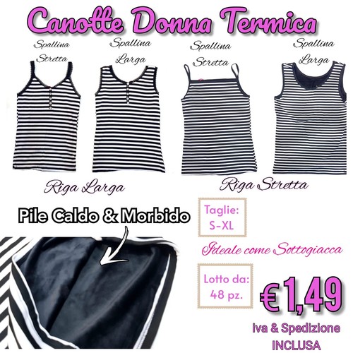 Stock canotte donna - stock, termica