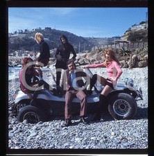1970ca LIGURIA (?) MONDO BEAT Ragazzi su Dune Buggy *NEGATIVO ORIGINALE 2