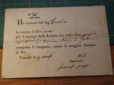 ANTICO DOCUMENTO espurgo della