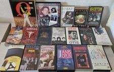 lotto 19x VHS musica Queen U2 Nirvana Joplin Marley Zucchero Soundgarden Nomadi