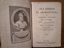 GLI ORDINI DI ARCHITETTURA DI GIACOMO BAROZZI DA VIGNOLA Milano 1819 tavole