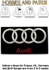 Audi patch car brand auto logo iron on sew embroidered badge toppa termoadesiva