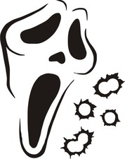 Adesivo Maschera Scream