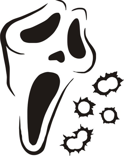 Adesivo maschera scream - maschera,