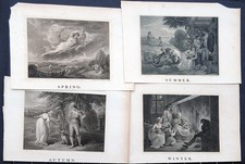 lotto 4 stampe antiche