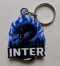 INTER SERPENTE STILIZZATO PORTACHIAVI ARTIGIANATO IDEA REGALO BOMBONIERA