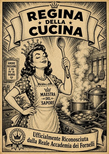 Poster vintage regina della - poster,