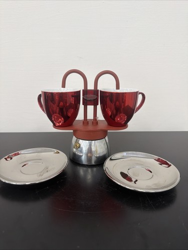 Caffettiera vintage rossa con - vintage,