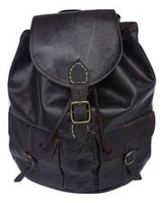 Zaino in vera pelle marrone scuro viaggio lavoro passeggio ARTIGIANALE