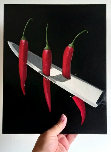 Coltello pittura acrilico - da,