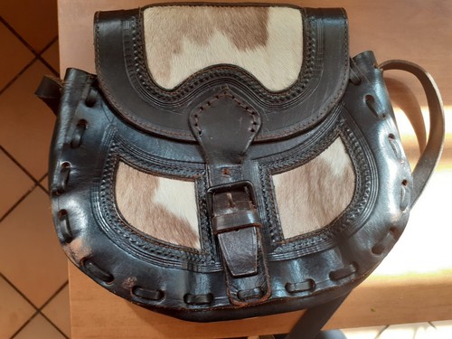 Borsa cuoio cavallino - cuoio, e