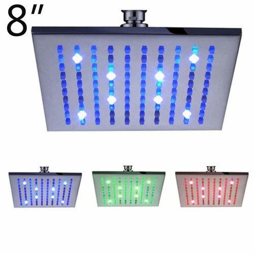 Soffione doccia led - pioggia, 8"