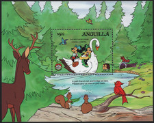 Foglietto "200 Anni Nascita Fratelli Grimm" 1985 - Anguilla - DISNEY ** [DIS164]