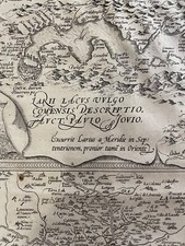 Larii lacus vulgo comensis descriptio, Ortelio Giovio stampa antica lago como